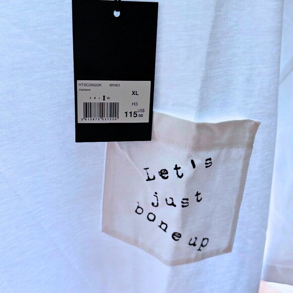 THE KOOPLES 🏷️ "Let's just bone up" White Skeleton Graphic T-Shirt - Picture 3 of 4